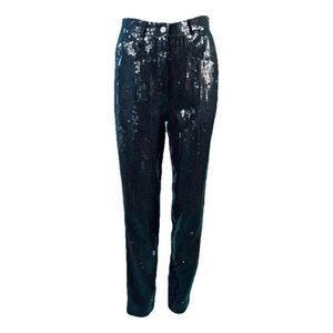 Gianni Versace Black Sequin pants